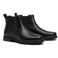 Timberland för män. TB0A42PGW021 Svarta Chelsea-stövletter i Stormbucks-läder (40), Hud, Karta, Ingen, Casual