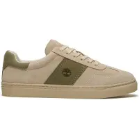 Timberland för män. TB0A43GGEUP1 Lädertofflor Lisbon Street i beige (39 W), Hud, Karta, Nyckelband, Casual