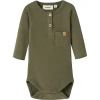 Name it Lil' Atelier Body l/ä - NbmLuno - Vintermossa - - 62 - Body L/Ä