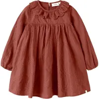 Lil´ Atelier Lil' Atelier Klänning - NmfNopa - Mahogny - - 4 år (104) - Klänning