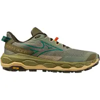 Mizuno - Trailskor - Wave Mujin 11 Sea Spray/Aventurine/Martini Olive för Unisex - Storlek 11 UK - Khaki