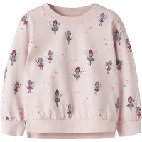 Name It Mini Sweatshirt - NmfNisala - Regndroppe på Roses - - 6 år (116) - Sweatshirt