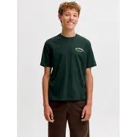 Jack & jones Junior T-shirt 'JJEBrandes' ljusgul / mörkgrön