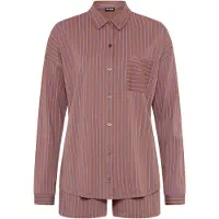 LASCANA Kort pyjamas brun / lavendel