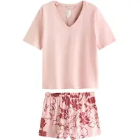 Next Kort pyjamas rosa / mörkrosa