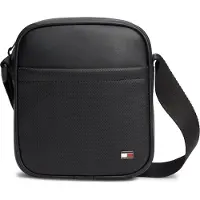 Tommy Hilfiger Enamel Flag Perforated Crossbody Reporter Bag