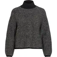 Vila Lory Knit Tröja Med Hög Krage
