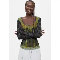 Desigual T-shirt ljusgrön / mörkgrön