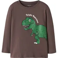 Name it T-shirt 'NMMNEDIN' choklad / grön / svart / vit