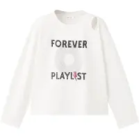 Mango KIDS T-shirt 'FOREVER' svart / silver / vit