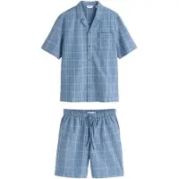 Next Pyjamas kort duvblå / vit
