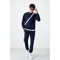 Tommy Life Herrars överdimensionerad sweatshirt och byxset