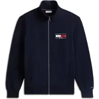 Tommy Hilfiger Logo Zip Thru Terry Sweatshirt