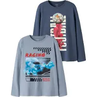 Name it T-shirt 'NKMVOTO' marinblå / duvblå