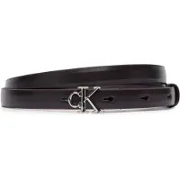 Calvin Klein Skinny Leather Monogram Logo Belt
