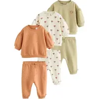 Next Set ecru / khaki / orange / röd