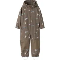 Name It Mini Softshelloverall m. Fleece - Noos - NmmAlfa08 - Valnöt/F - - 1 år (80) - Softshell