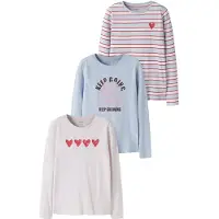 Name it T-shirt 'NKFNIANA' ljusblå / pastellrosa / mörkröd / svart
