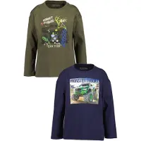 Blue Seven T-shirt mörkblå / khaki / limette / vit