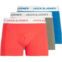 Jack & Jones Boxershorts 'Daniel' blå / khaki / röd / vit