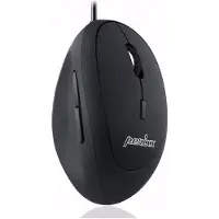 Perixx Perimice-519 Ergonomisk mus USB Optisk Svart 6 Knappar 1600 dpi Ergonomisk