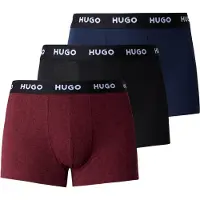 HUGO Boxershorts marinblå / bordeaux / svart / vit