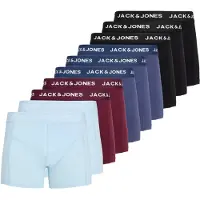 Jack & Jones Boxershorts 'JACJOTA SOLID' safir / ljusblå / merlot / svart