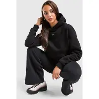Nike Sweatshirt 'Studio Fleece' svart / vit