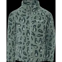 Didriksons Monte Printed Kids' Full-Zip Penguino Green