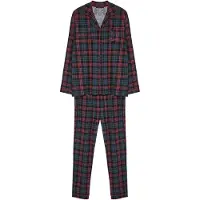 Trendyol Pyjamas lång marinblå / gran / hallon / svart