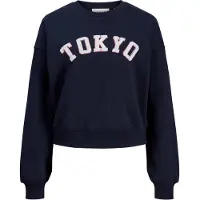 JJXX Sweatshirt 'JXTATUM' nattblå / ljusrosa / vit
