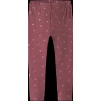 Name it Leggings - NmfVivian - Wild Ginger/Pink Glitter Hearts - - 6 år (116) - Leggings