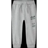 Name it Sweatpants - NmmNilius - Grey Melange - - 2 år (92) - Sweatpants