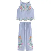 Ted Baker Pyjamas camel / pastellblå / grön / rosa