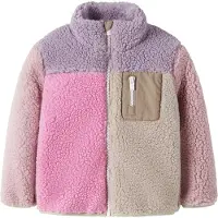 Name It Mini Fleecejacka - NmfMonica - Teddy - Peyote - - 3 år (98) - Fleecejacka