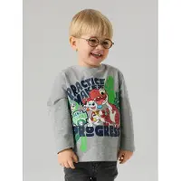 Name it T-shirt 'NMMJik Paw' mörkblå / gråmelerad / gräsgrön / orangeröd