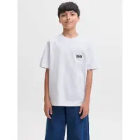 Jack & Jones Junior T-shirt 'JJECOLTON' svart / vit