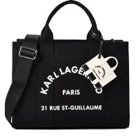 Karl Lagerfeld för kvinnor. B4W50076 Bolso Square Charm svart (OSFA), Casual, Återvunnen bomull