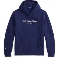 Ralph Lauren för män. 710B26089004 Marinblå sweatshirt i frotté med logotyp (S), Casual, Bomull, Marino