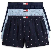 Tommy Hilfiger 3 Pack Heritage Print Woven Boxer Shorts