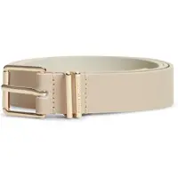 Tommy Hilfiger Double Keeper Square Buckle Leather Belt