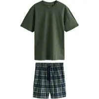 Next Pyjamas kort marinblå / ljusblå / gran / vit
