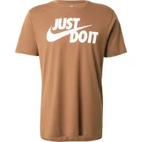 Nike T-shirt 'Swoosh' umbra / vit