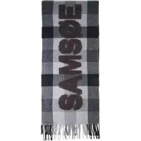 Samsøe & Samsøe Halsduk grå / mörkgrå / svart
