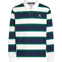 Karl Lagerfeld T-shirt 'Ikon' marinblå / mörkgrön / vit