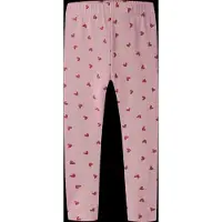 Name it Leggings - NmfVivian - Lila/Röd Glitter Hearts - - 2 år (92) - Leggings