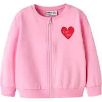 Name it Sweatjacka 'NMFLAUFEY' rosa / röd / blodröd