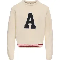 ONLY GIRLS Tröja 'KOGJENNY' beige / röd / svart