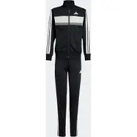 Adidas Träningsdräkt 'Seasonal Essentials Tiberio' grå / mörkgrå / svart / vit