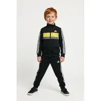 Adidas Träningsdräkt 'Seasonal Essentials Tiberio' grå / mörkgrå / svart / vit